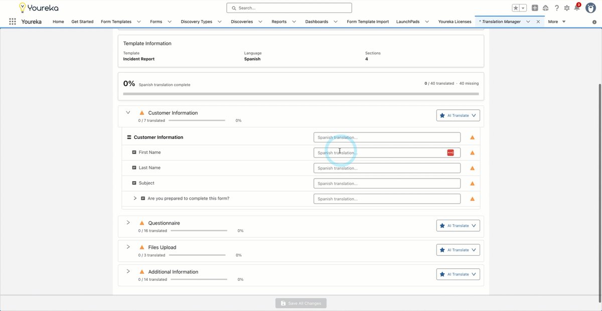 Translation Manager demo